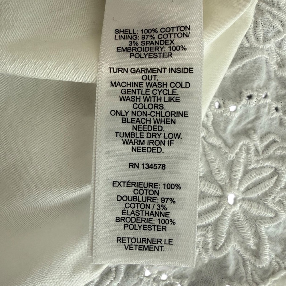 Vineyard Vines NWT Island Eyelet Swing Dress White Cap Medium Bridal Graduation - Picture 8 of 11